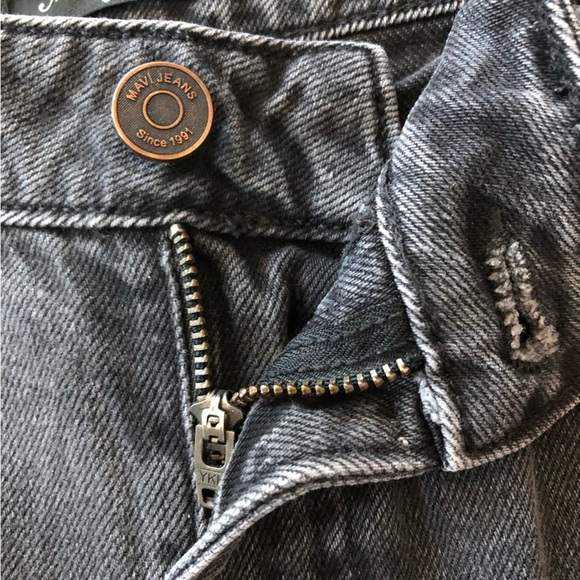 Mavi Wide Leg Cropped Raw Hem Black Jeans Size 24 - Picture 10 of 14